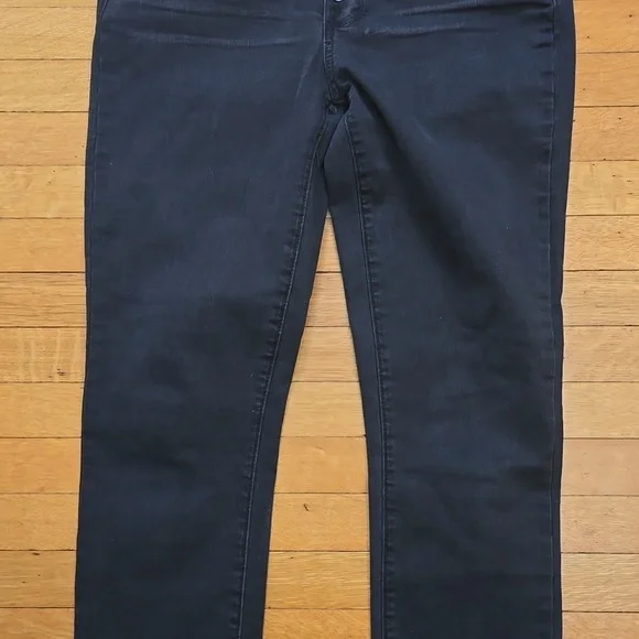 PAIGE, Hoxton, Ankle High Rise Button Fly Jeans, Black, VGUC, Women's 29 - Picture 9 of 14